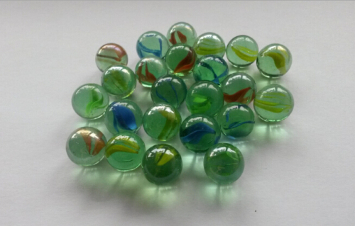 20 16mm ordinary octagonal glass beads 1.6cm red yellow blue green marbles