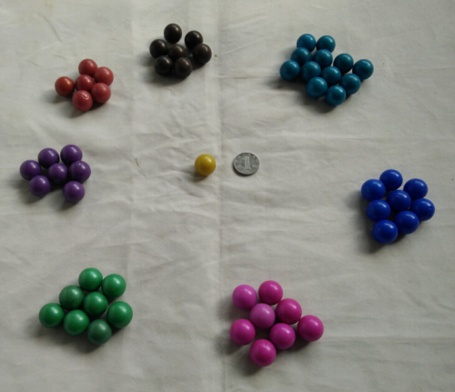 20 pcs 16mm procelain cement red yellow blue green white black purple gold and silver 16mm checkers 1.6cm marbles