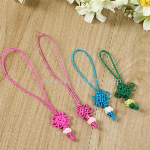 color handmade chinese knot mobile phone key pendant jewelry lanyard chain