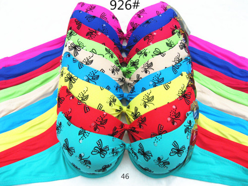 Main South American Bra Foreign Trade in Stock Printed Bow Bra Girl Student Bra