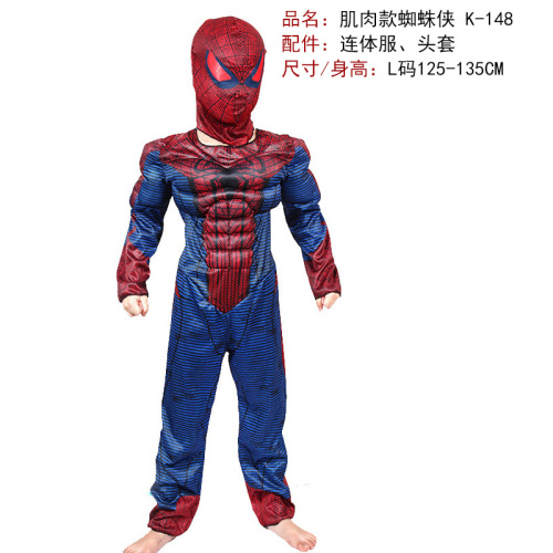 avengers children‘s spider-man costume children‘s muscle spider-man muscle spider-man performance clothing