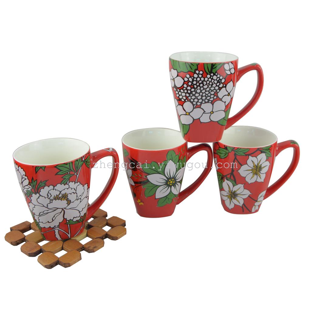 色釉陶瓷杯 陶瓷广告杯 库存杯子 水杯