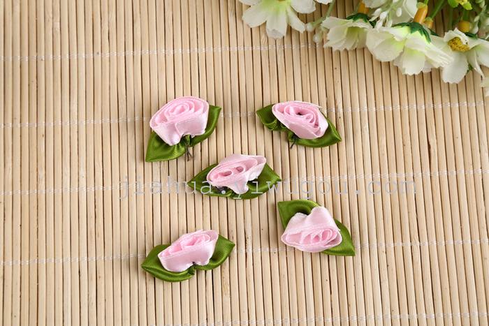 手工制作丝带玫瑰花装饰花DIY 服装饰品配件_