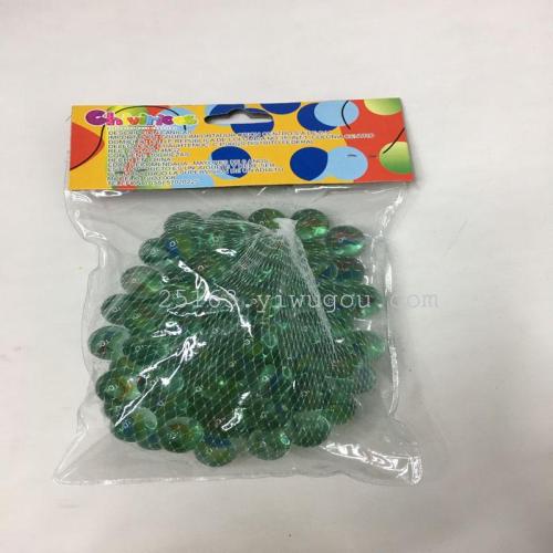 20 PCs 16mm Transparent Three Flowers Micro Glass Bead Chuck 1.6cm Checkers Toy Beads