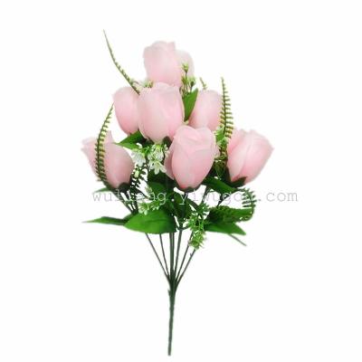 Direct selling high-end wedding venue silk flowers rose decoration 9 head office simulation rose bud
