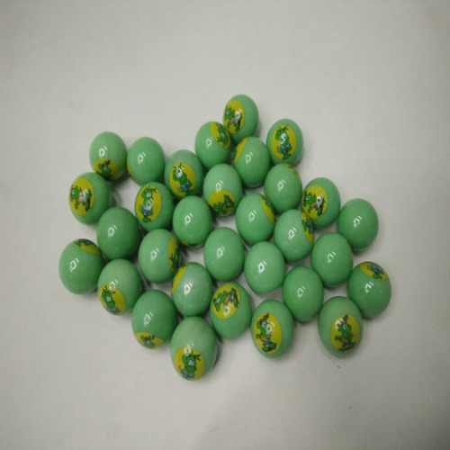 free shipping 20 pcs 25mm milk green printed colored glass beads 25mm customized logo