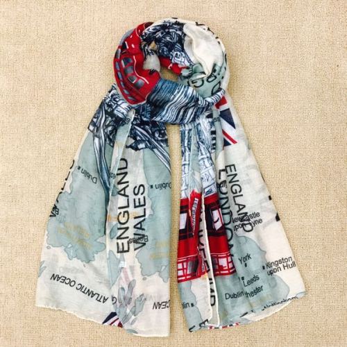 p & spring90 * 180 voile british style polyester scarf factory direct sales foreign trade wholesale