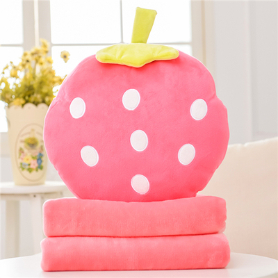 Children's Toy Cartoon Watermelon Nutrition Fruit Series Pillow and Blanket Three-in-One Pillow Hand Warmer Factory Direct Sales Wholesale