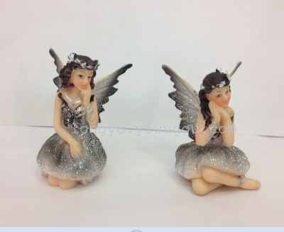 New Girl Resin Decorations FARCENT Wings Angel Indoor Decorative Small Ornaments