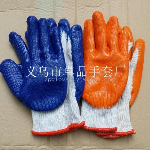 Factory Direct 80G Flat Rubber Hanged Labor Gloves 7-Pin