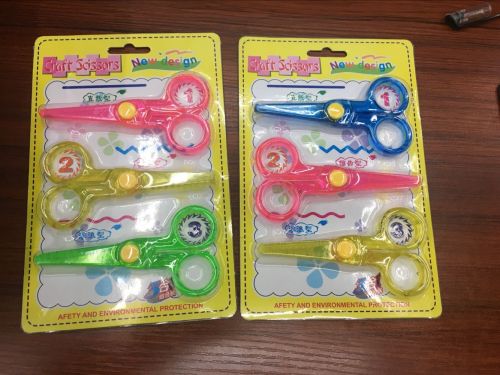 children‘s safety scissors do not hurt hands baby scissors early education toys full plastic lace scissors