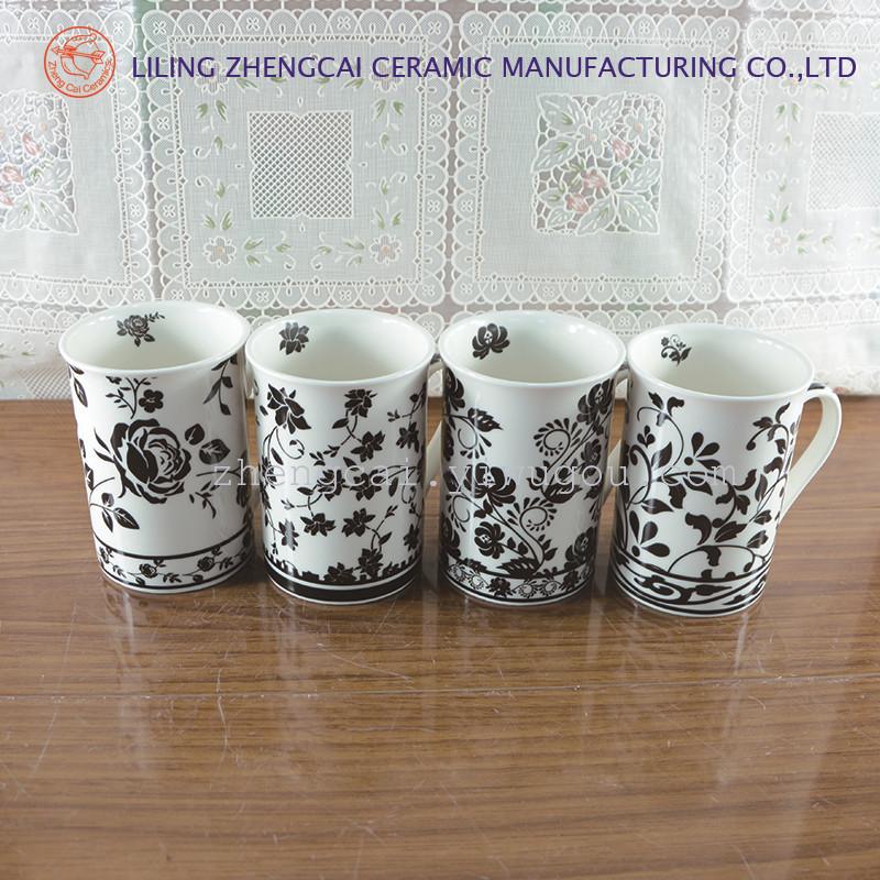 陶瓷烤花 水杯   玫瑰礼品杯