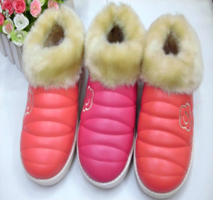 冬季新款棉鞋防滑保暖耐磨防水女式加厚PU皮