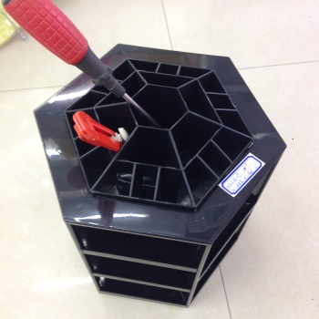 360度旋转多功能化妆品组装收纳盒 收纳架_ 金