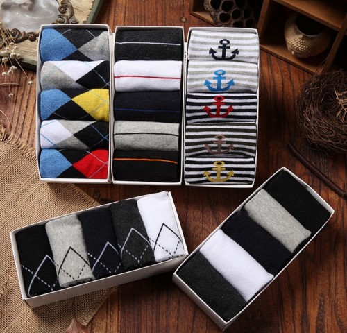 socks men‘s cotton boat socks shallow mouth boxed socks short cotton socks thin 5 double pack
