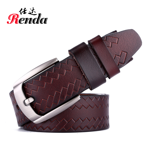 Men‘s New Pin Buckle Genuine Leather Belt Cowhide Retro Easy Matching Business Men‘s Belt