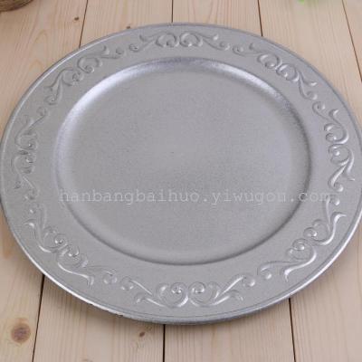 Are plastic plates plastic products of European fashion plate round Ruyi lace plate
