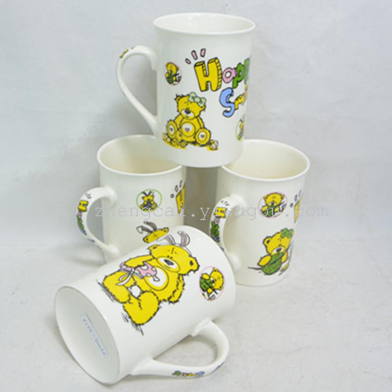 陶瓷卡通小熊图案水杯 陶瓷咖啡杯 马克杯