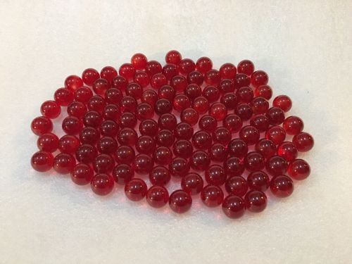 Free Shipping 50 PCs 16mm Big Red Glass Marbles 16mm Color Transparent Glass Ball Customization