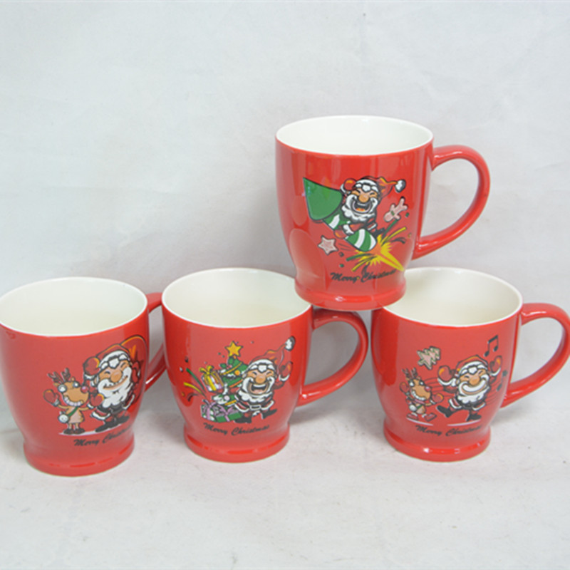 圣诞杯动物系列日用挖角咖啡杯