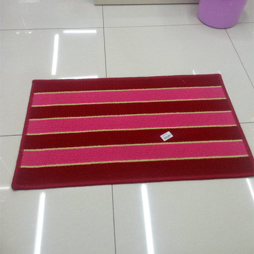 Red Sun Carpet Color Bold Stripes Door Mat Polypropylene Fiber Ground Mat Dirt Trap Mats Non-Woven Sticky Household Home Entry Door Mat