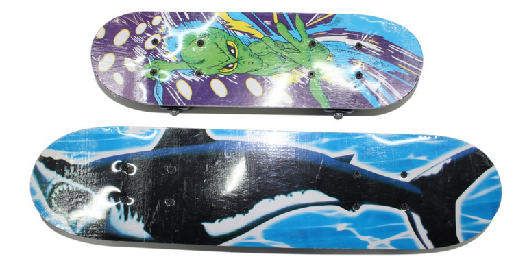 Children's four-wheel cartoon skateboard double warped 43CM thickened maple primary skateboard