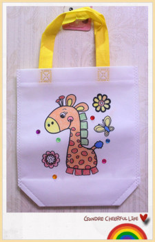 diy环保袋涂鸦包幼儿手工水彩画幼儿园diy手工环保益智