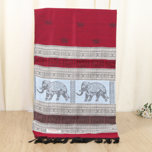 mixed material elephant pattern decoration fashion jacquard scarf factory direct sales