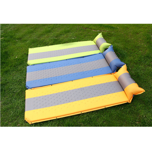 sled dog factory direct outdoor camping moisture-proof sleeping mat automatic inflatable cushion spring spinning single pillow