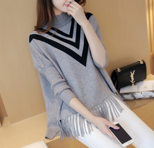 Loose Sweater Women‘s Shawl Sweater Korean Style Tassel Batwing Sleeve Women‘s Coat