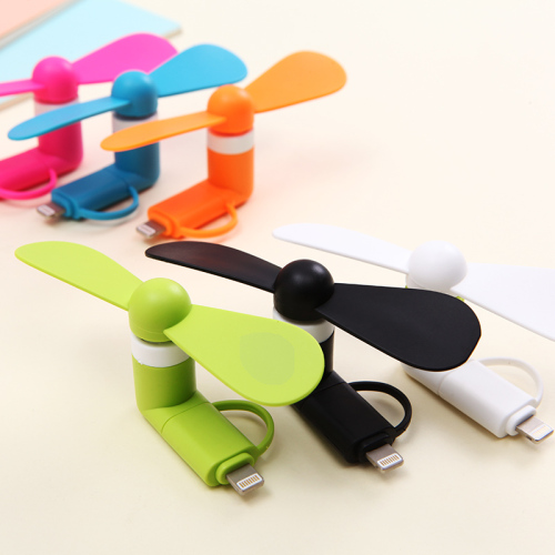 mute mini fan usb for apple android 2-in-1 universal mobile phone small fan factory stall