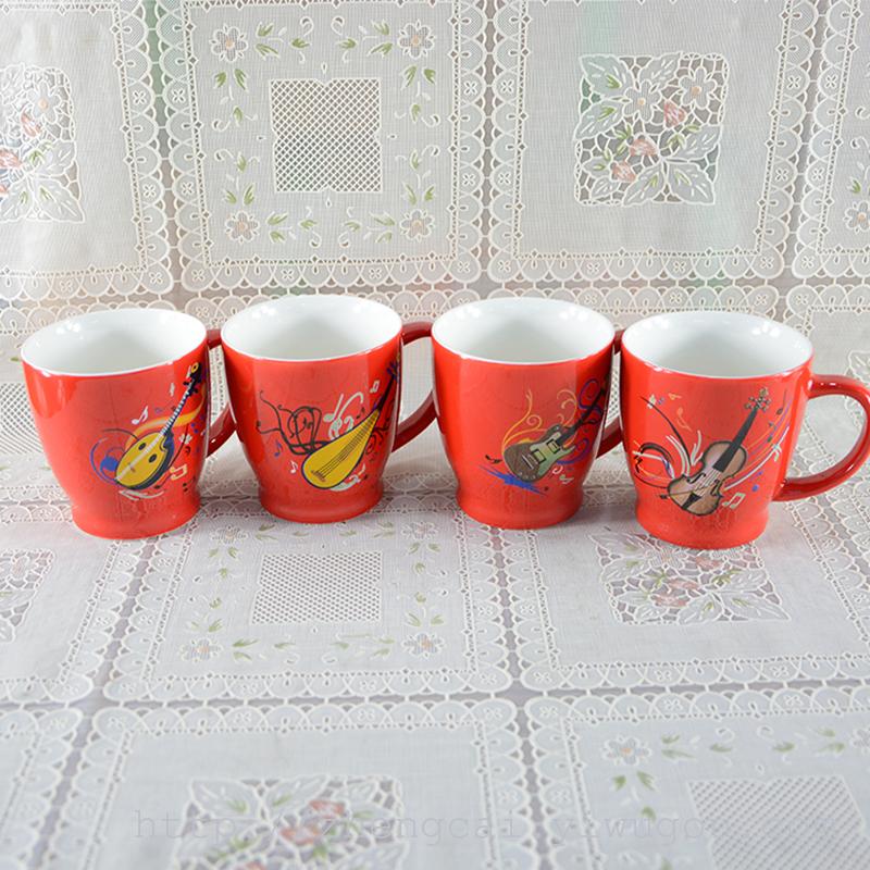 卡通图案挖角 水杯，咖啡杯