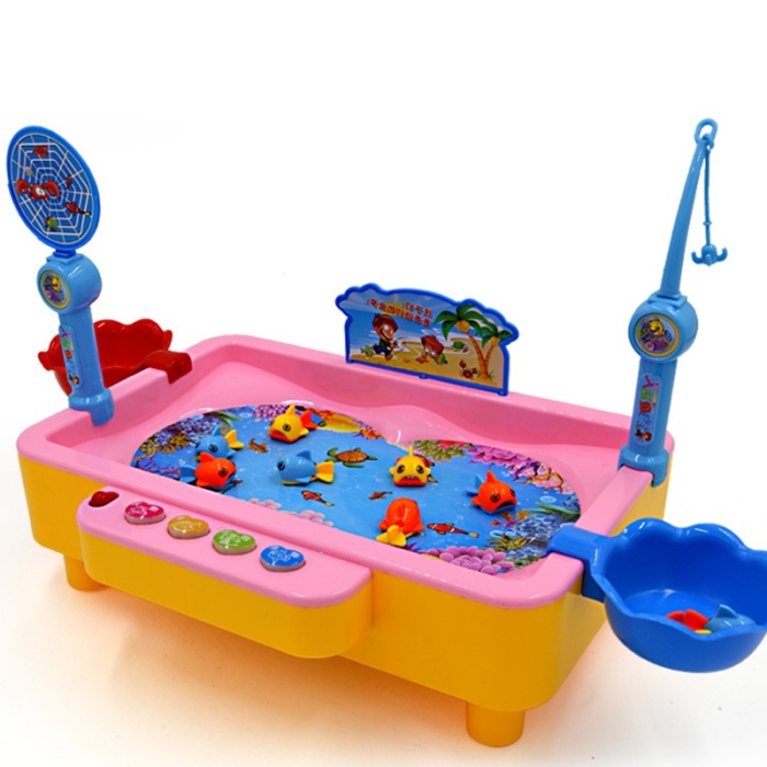 儿童磁性钓鱼捕鱼达人玩具会游走的鱼宝宝电动