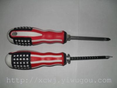 The flag of the United States and cross screwdriver screwdriver handle operation manual screwdriver
