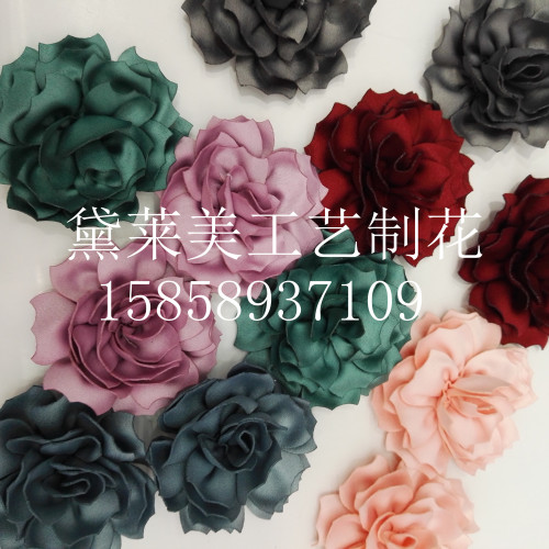 Cloth Roll Flower， Handmade Flowers， Corsage， Burnt Flower， Satin Flower