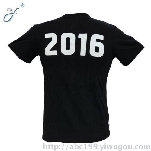 manufacturer gift advertising shirt casual cotton printed logo black t-shirt customization