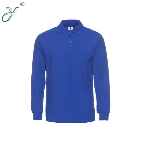 Factory Wholesale Custom Color Activity Casual Fall Clothing Long Sleeve Polo Shirt