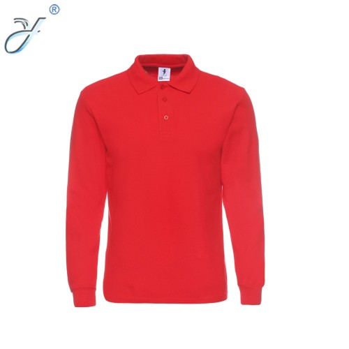 Factory Wholesale Custom Color Activity Casual Fall Clothing Long Sleeve Polo Shirt