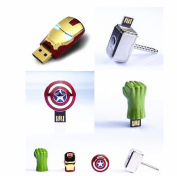 复仇者联盟U盘钢铁侠发光u盘美国队长盾牌雷