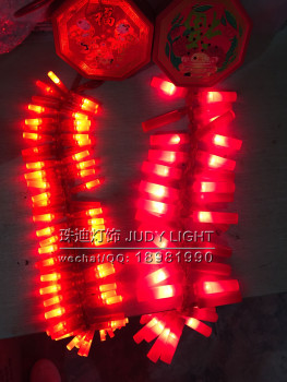 喜庆绒布植绒鞭炮灯LED电子鞭炮仿真鞭炮带响