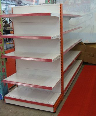Double - sided supermarket shelf