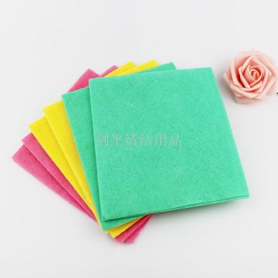 Non-Woven Fabric Mixed Color Household Cleaning Dishcloth Scouring Pad Kitchen Rag Brush Pot Cloth Dish Towel