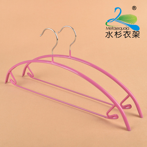 pvc nano plastic coated hanger metal non-slip wet and dry dual-use clothes hanger semicircle seamless