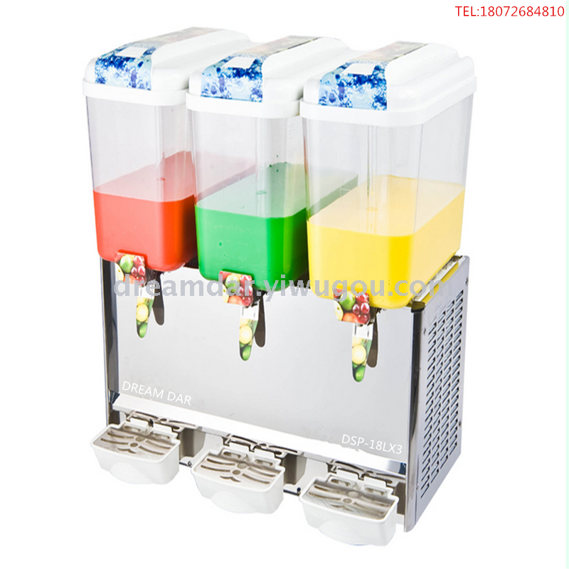 商用三缸18L搅拌双温果汁机 冷饮机 饮料机