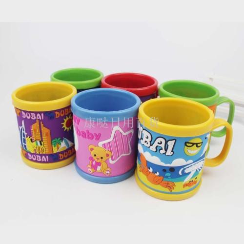 kd. plastic three-dimensional pvc soft rubber plastic cartoon mug customizable children‘s toothbrush cup