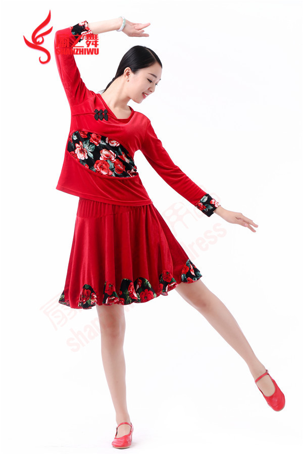 2017新款广场舞套装跳舞服装表演服装两件套