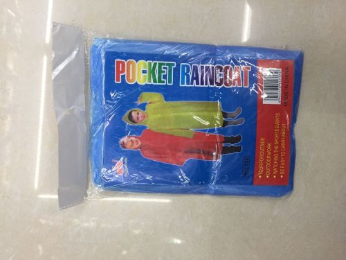 Plastic Disposable Children. Adult Raincoat. Poncho