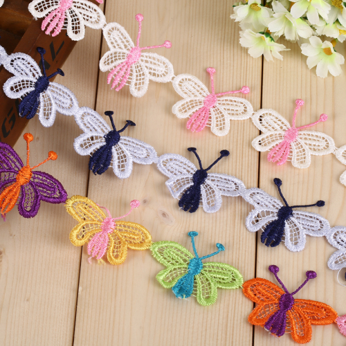 Hualing Lace Colorized Butterfly Woven Exquisite Water Soluble Lace Clothing Accessories