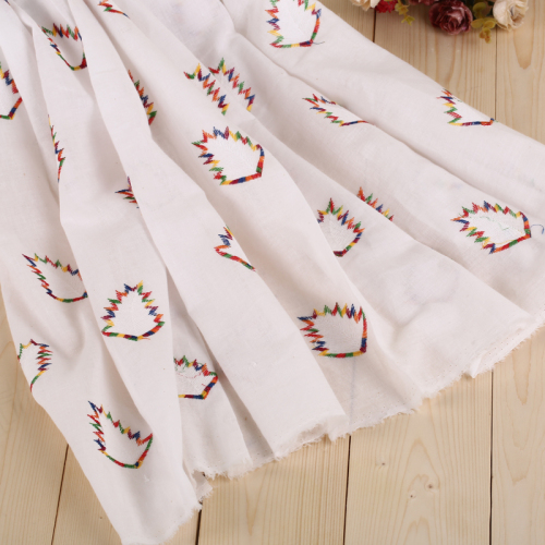 Hualing Lace White Background Color Wire Leaf Embroidery Cotton Cloth Clothing Accessories