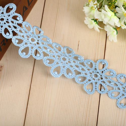 hualing lace exquisite blue woven hollow lace clothing accessories